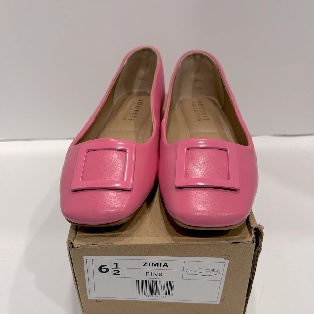 JOURNEE COLLECTION Zimia Square Toe Ornamented Ballet Flats, slip on shoes - Picture 12 of 14